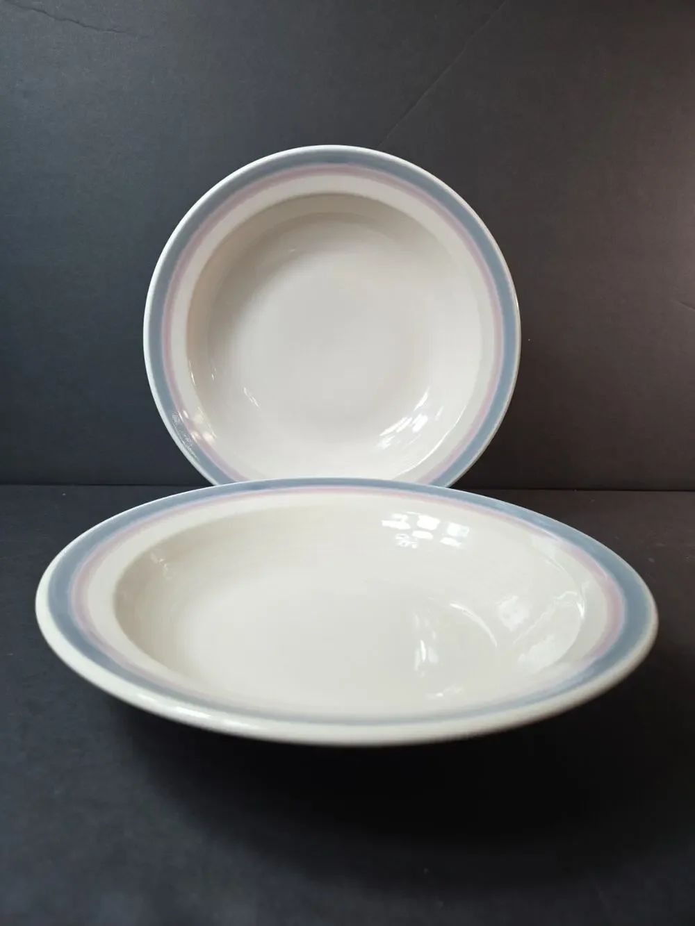 2 Pfaltzgraff Aura Pink Pasta Bowls - 10” Discontinued (Read Description)